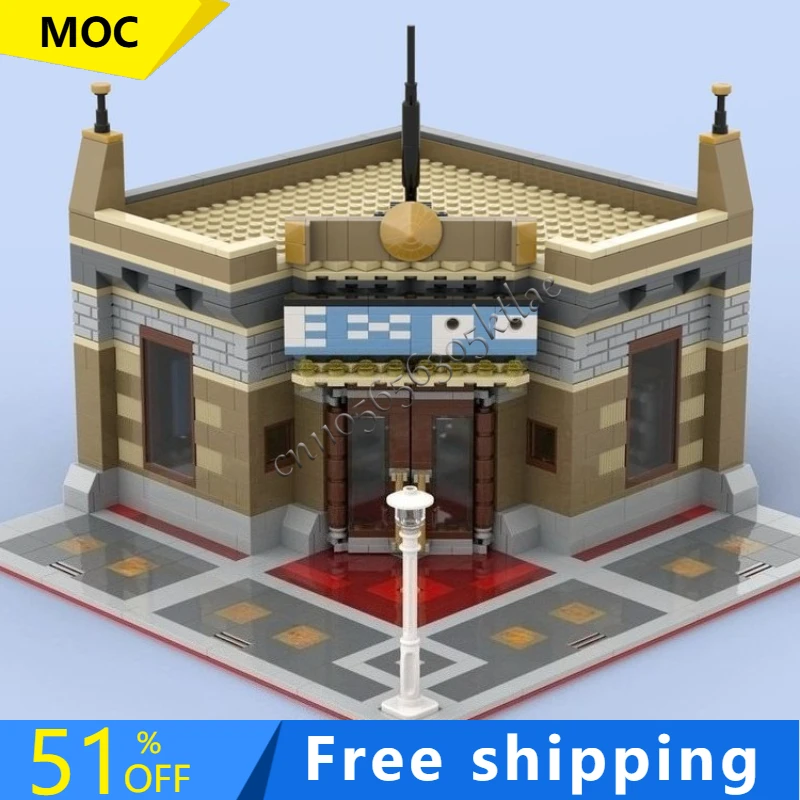 

1055 Parts MOC Popular Expo Hall Building Blocks Set Retro Urban Street View Bricks Model Assembly Toys Kids DIY Birthday Gifts