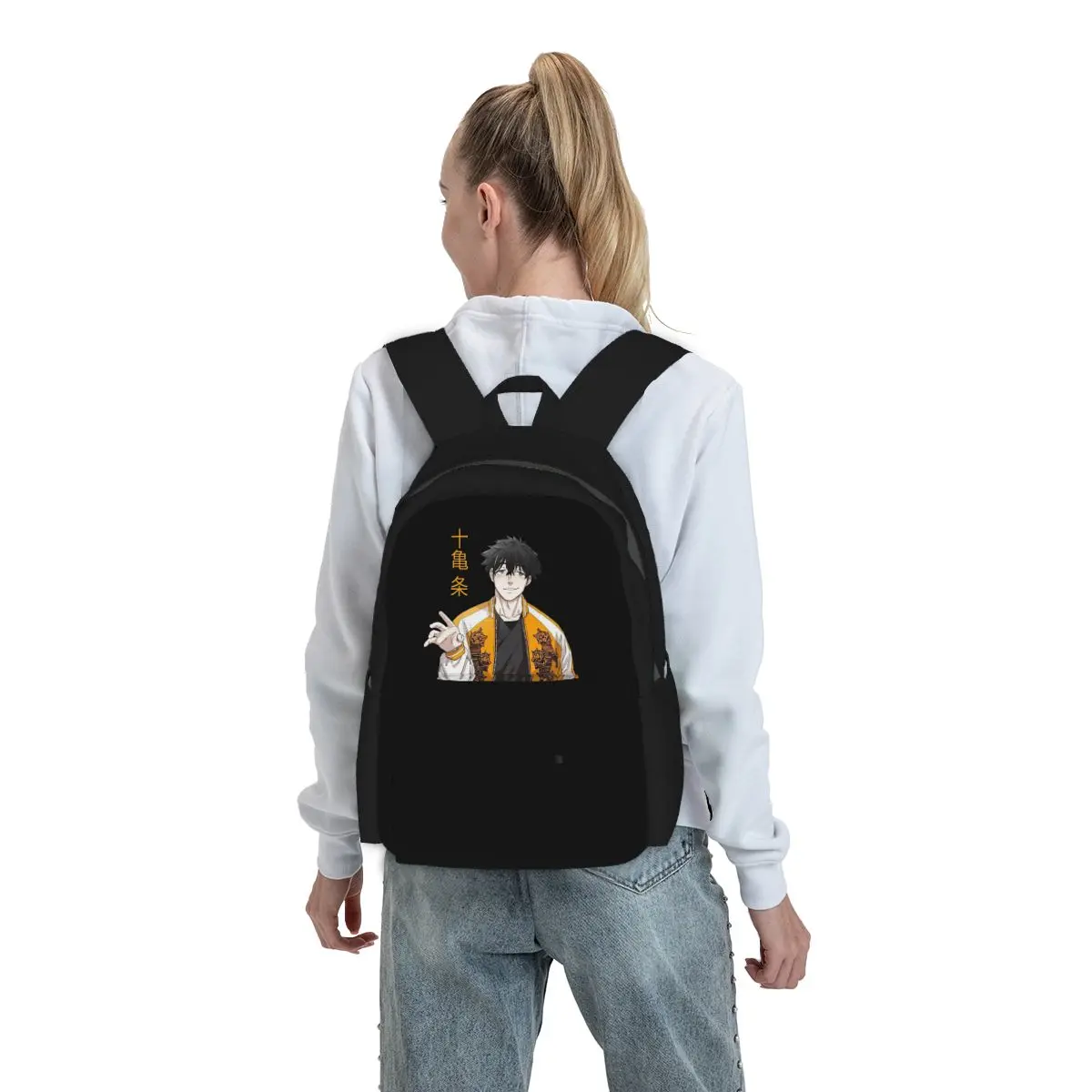 

Jo Togame Wind Breaker Anime Backpack Student BookBag Kids School Bag Laptop Shoulder Bags for Men Women