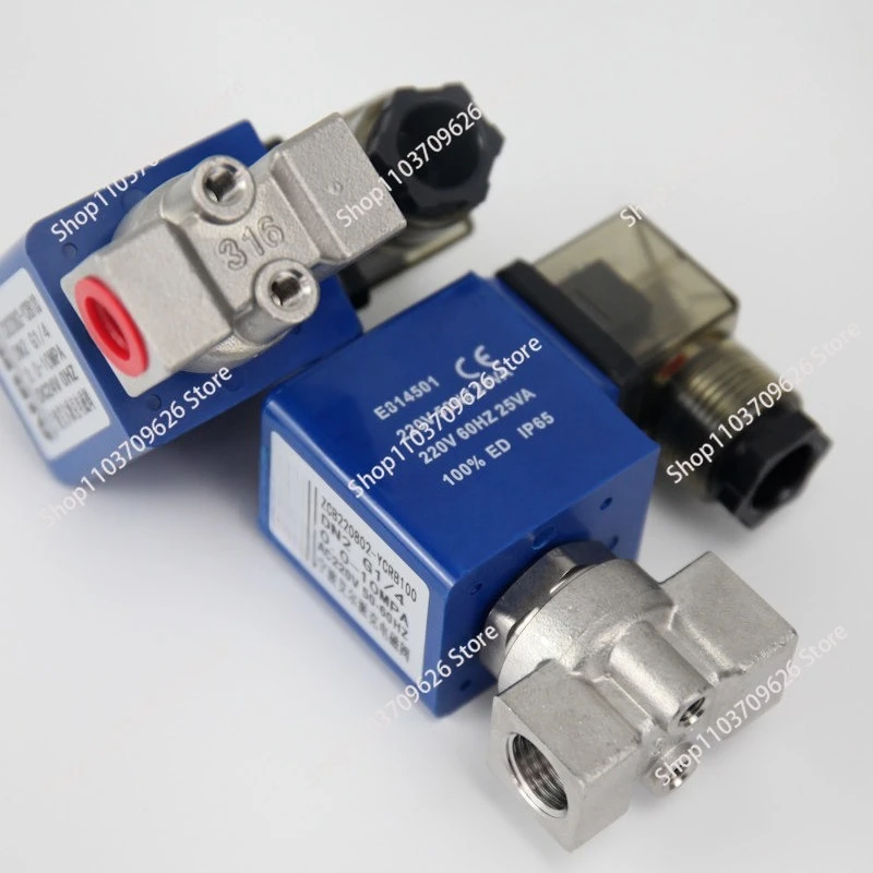100 kg stainless steel high pressure solenoid valve for water gas/high pressure cut-off valve/humidifier solenoid valve