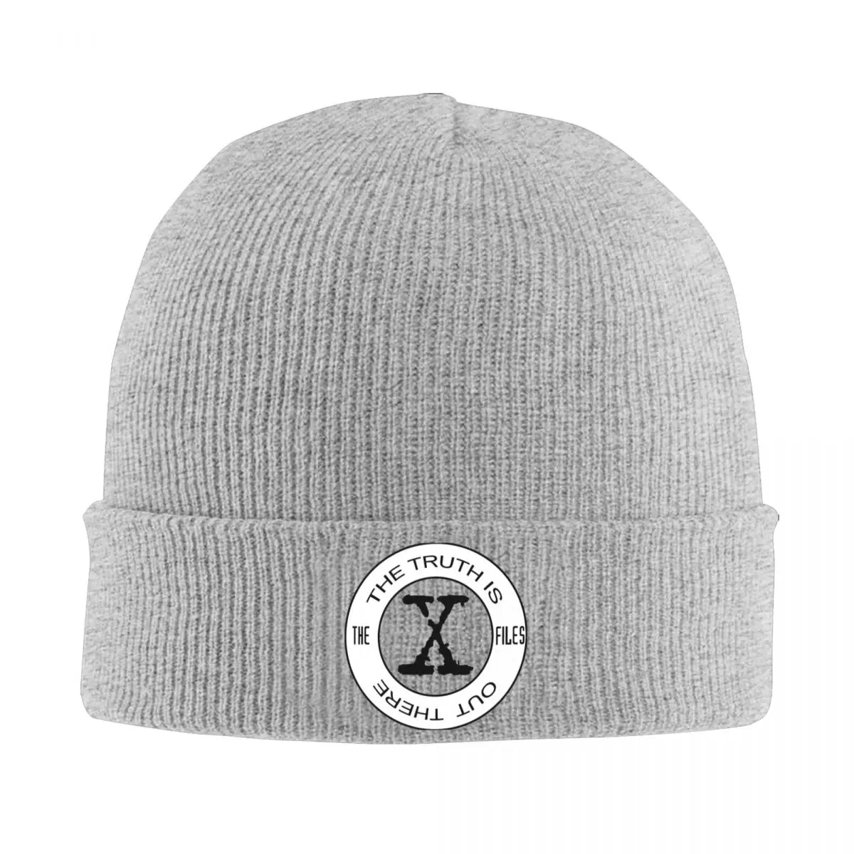 The X Files Scully Mulder Ufo Aliens TV Bonnet Hats Knitted Hat Female Male Elastic Beanie Hats Winter Outdoor Sport Design Cap