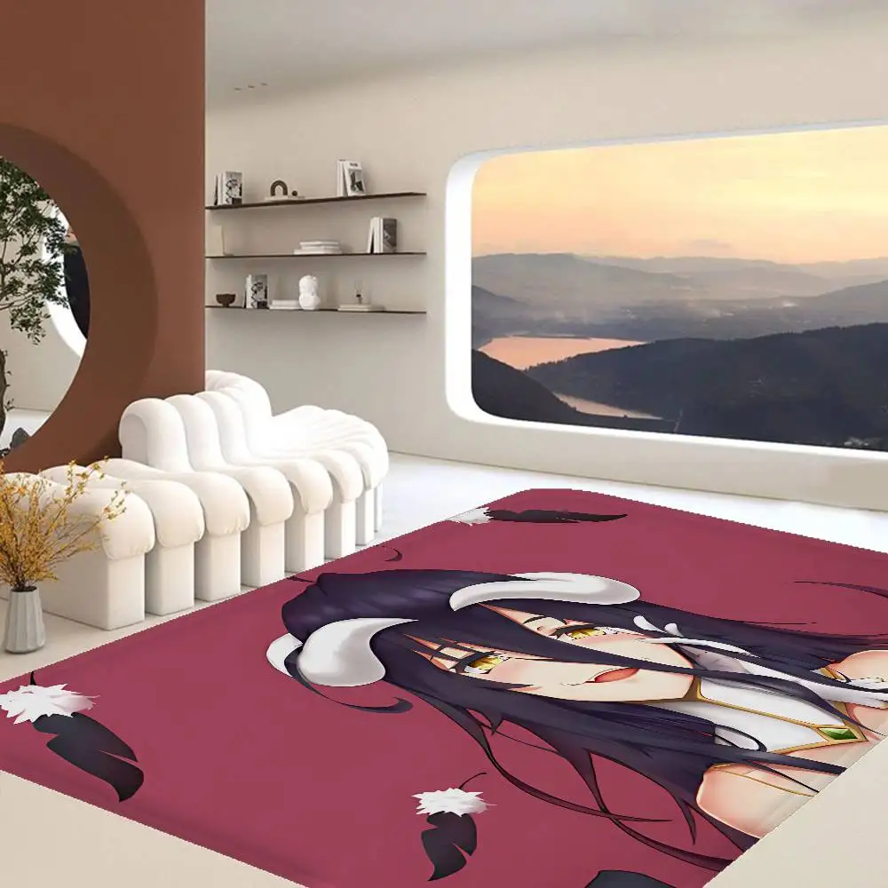 Gamer Albedo Anime Sexy Girls Bathroom Mat Kids Room Bedroom Decoration Balcony Anti-Slip Doormat Living Room Welcome Rug