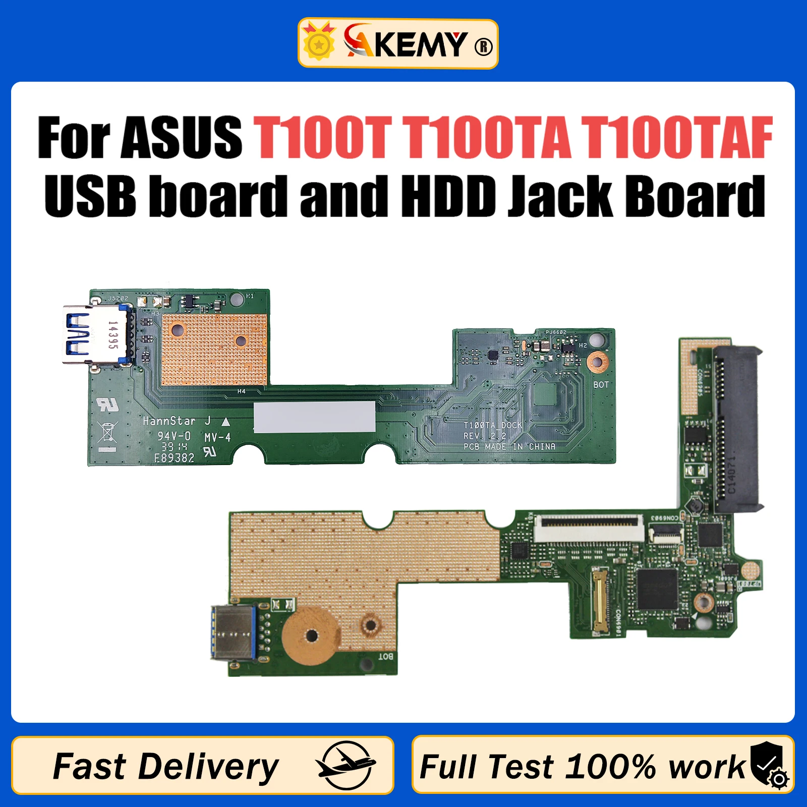 For Asus T100t T100TA T100TAF USB connector port board and Laptop HDD Jack Board 100% Tested Fast Ship