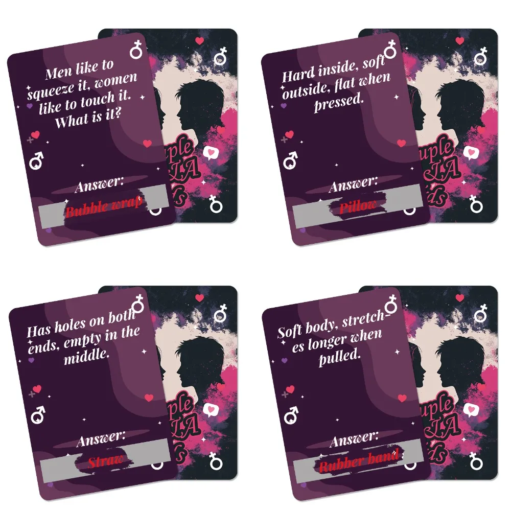 New 46 Couple Scratch Riddle Game Cards Spouse Date Must Have Icebreaker Warm Up Fun Lively Engaging Delightful Charming