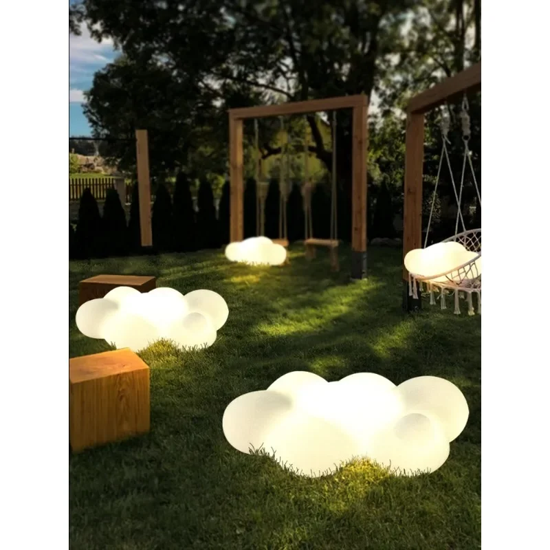 

Outdoor waterproof courtyard lights, villa landscape lights, garden layout , creative charging cloud , atmosphere la