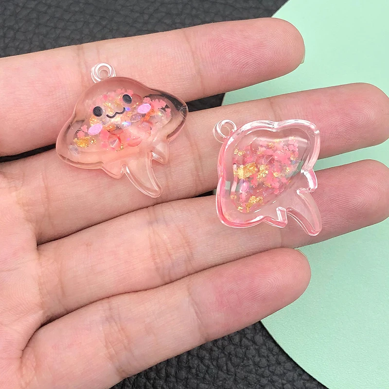 10Pcs Luminous Manta Rays Resin Charms Jellyfish Pendant For Jewelry Making Accessories DIY Earrings Necklace Keychain view 2