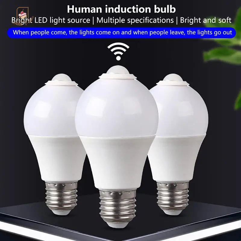 E27 PIR Motion Sensor Lamp 5W 9W 15W LED Bulb with Motion Sensor Motion Detector Night Light