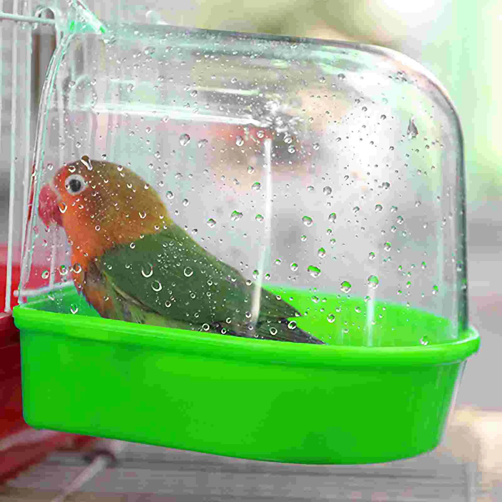 2 Pcs Bird Bath Tub Parrot Bathtubs Extinguisher Birds Plastic Bathing Cleaning Tools Supplies Peacock Incense Burner