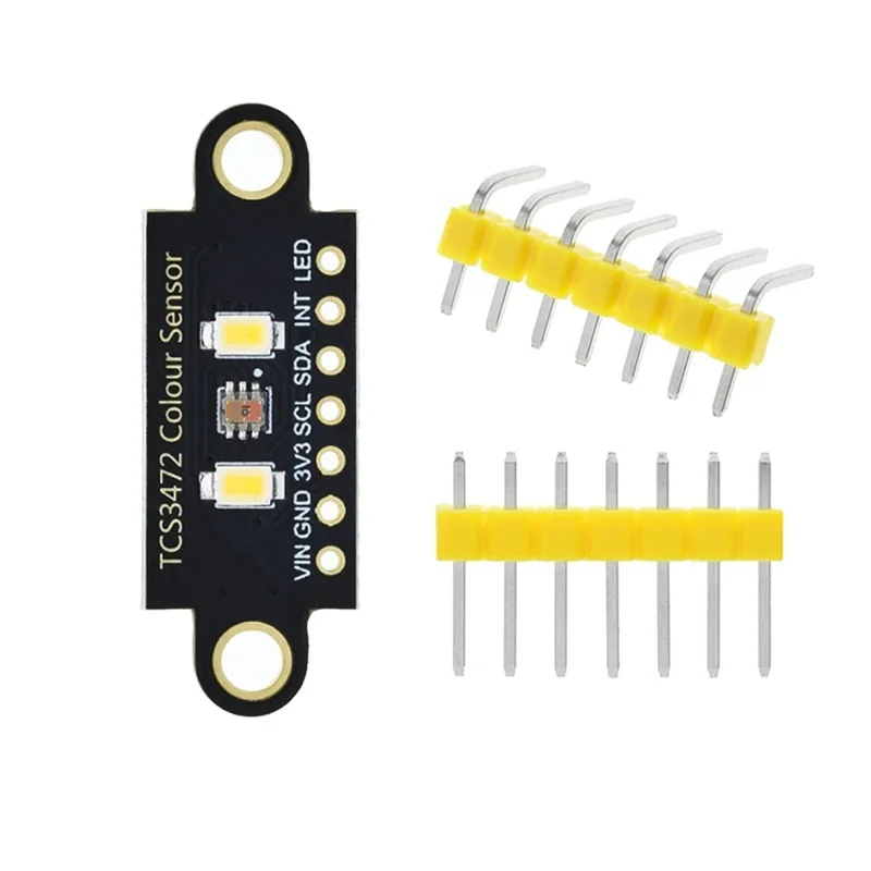 2X TCS34725 Color Sensor TCS3472 RGB Sensor Recognition Module RGB Development Board IIC For Arduino STM32,Double Hole,Requisite