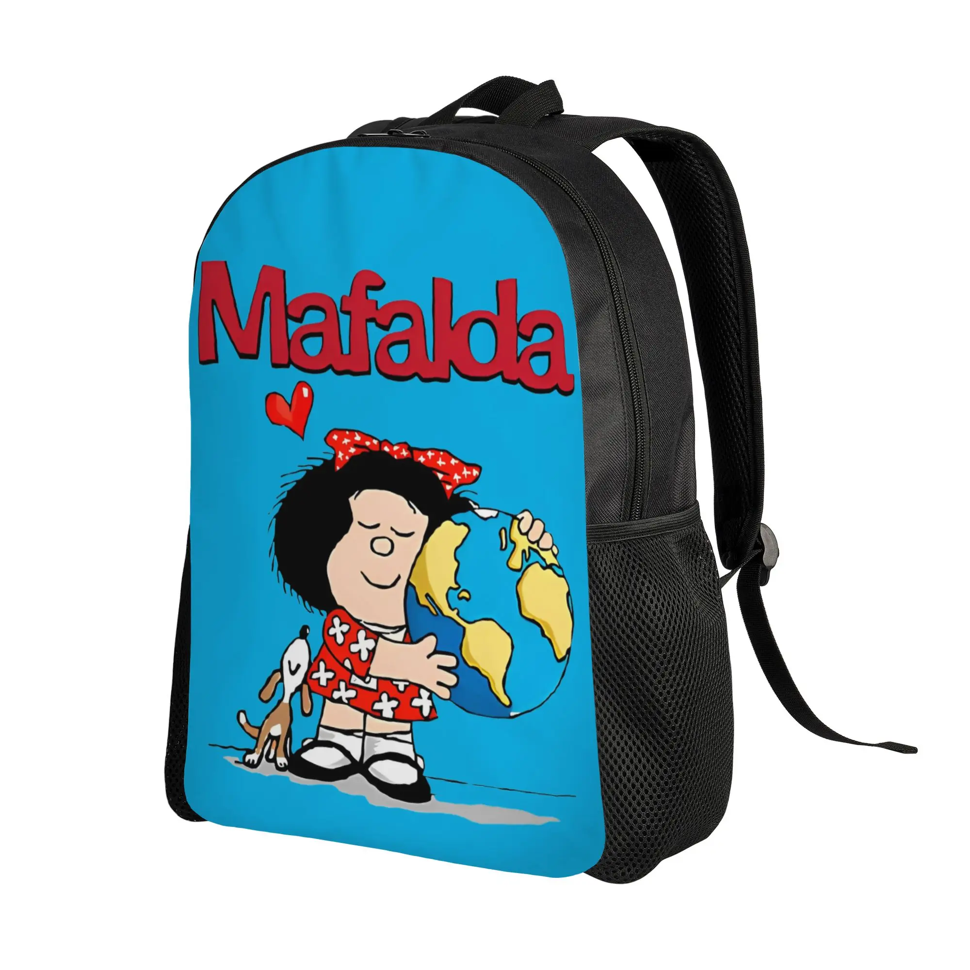 Mafalda Backpack for Men Women Teenage Student Work Daypack Comics Book Mafalda Power Laptop Canvas Bags Gift