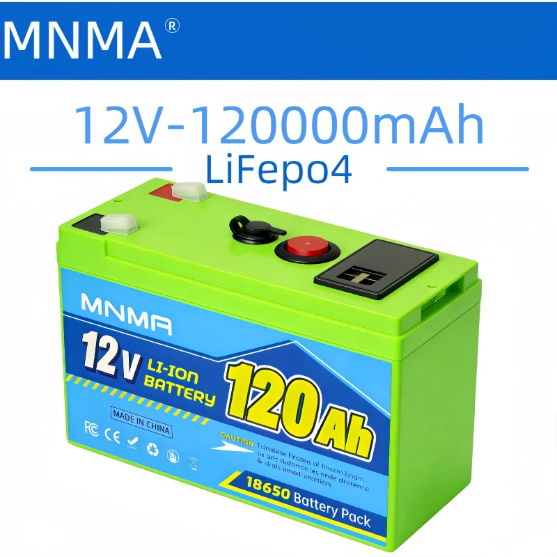 

12V 120Ah Lithium Battery Deep Cycle 30A BMS 4000+Cycles Perfect for Solar Fish Finder Power Wheel Boat Home RV 18650 Batter