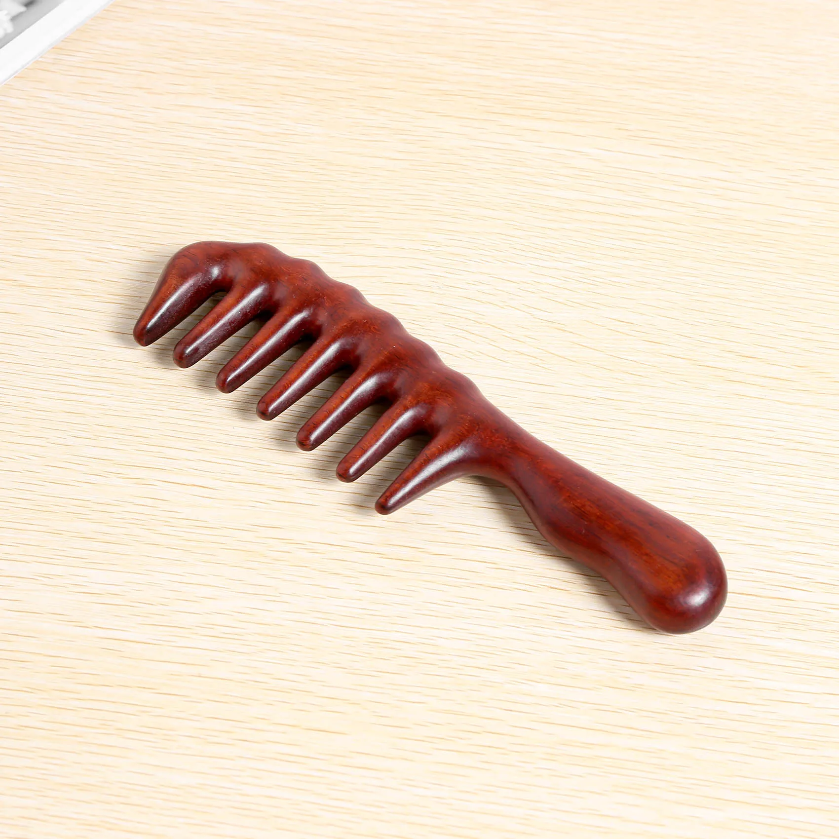 Hair Comb For Detangling - Wide Tooth Wood Comb For Curly Hair - No Static Natural Wooden Sandalwood Comb-A77G