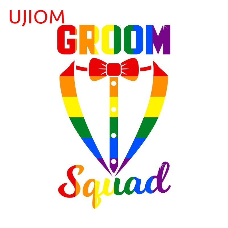 UJIOM Gay Bachelor Party LGBT Groom Squad Wall Sticker Artistic Trendy Enchanting Custom Decal Unique Wallpaper Home Decor