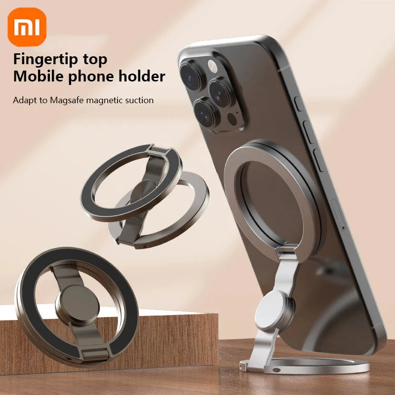 

Xiaomi Foldable Double-Sided Mobile Phone Holder Portable 360° Rotation Phone Stand Universal Magnetic Cell Phone Kickstand