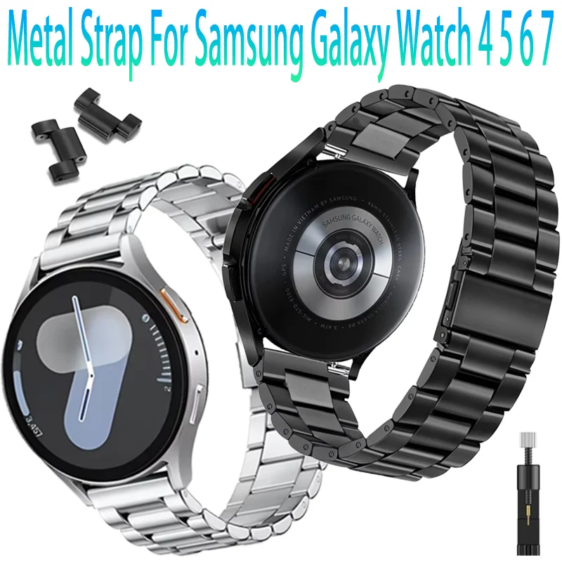 20 مللي متر حزام معدني من الفولاذ المقاوم للصدأ لساعة سامسونج جالاكسي 7 6 5 4 44 مللي متر 40 مللي متر سوار متين ساعة جالاكسي 5 برو 45 مللي متر/6 4 كلاسيكي