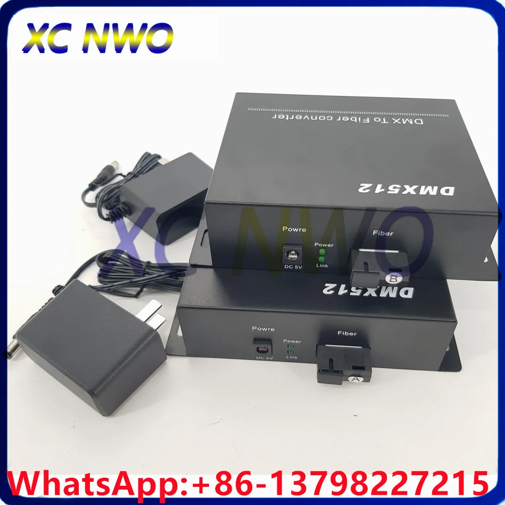 2Ch DMX512 Signal Dance Table Lighting Control Protocol Optical Transceiver with 1X9 Fiber SM SX FC 20KM Connector