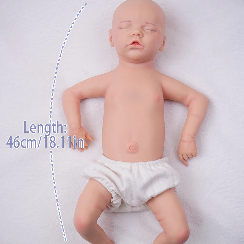 Poupées Reborn 100% Silicone faites à la main, peintes en 3D, douces, 20 pouces, bébé fille Loulou