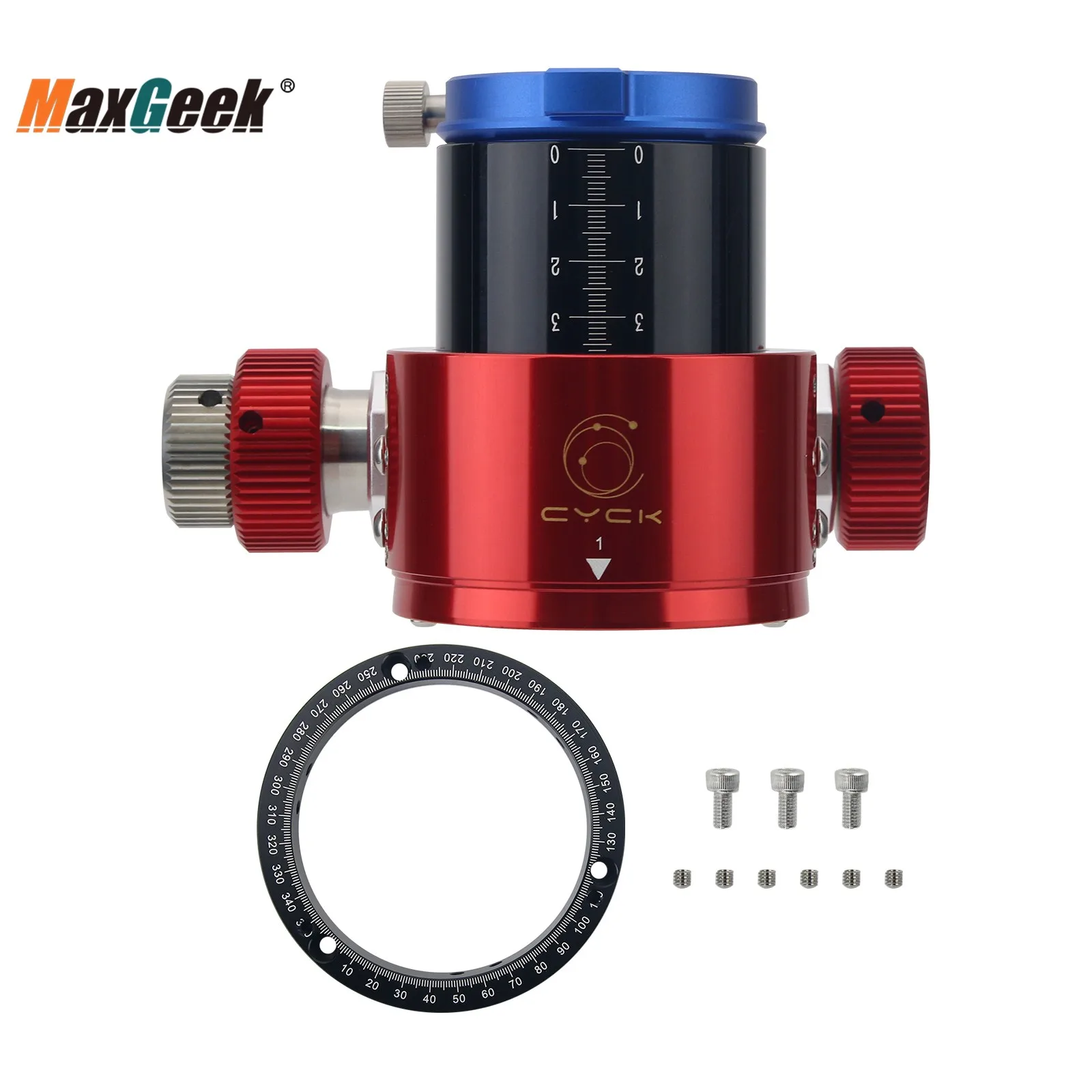 New CYCK 16-Bearing 55.5mm Travel Telescope Focuser with Convex/Round Adapter for Sky-Watcher 150 DOB Newtonian Reflectors image 3
