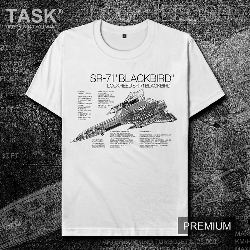 US Air Force SR-71 Blackbird Reconnaissance Aircraft T-Shirt New 100% Cotton O-Neck Summer Short Sleeve Casual Mens T-shirt