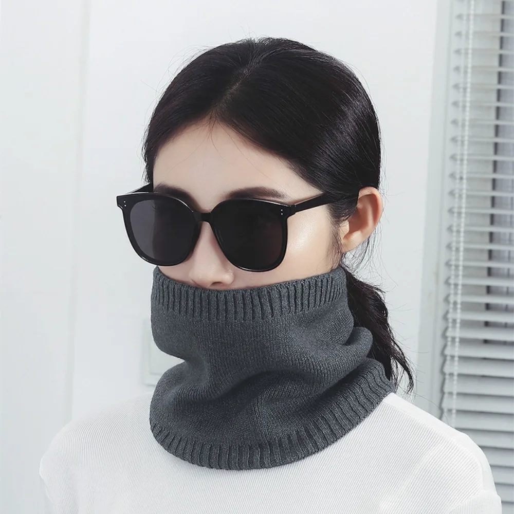 New Thickened Warm Scarves Plush Solid Color Neck Gaiter Sport Scarf Cycling Skiing