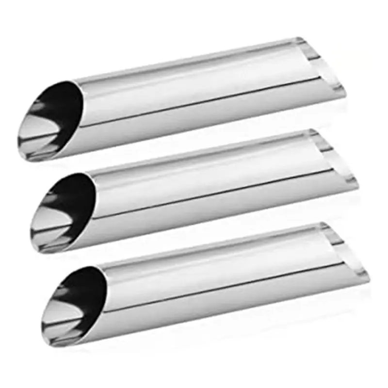 Moldes de Acero Inoxidable para Brioche, Tubos para Cannoli, 3 Piezas, Antiadherentes, para Crema, Pastelería Danesa, Reutilizables y Duraderos