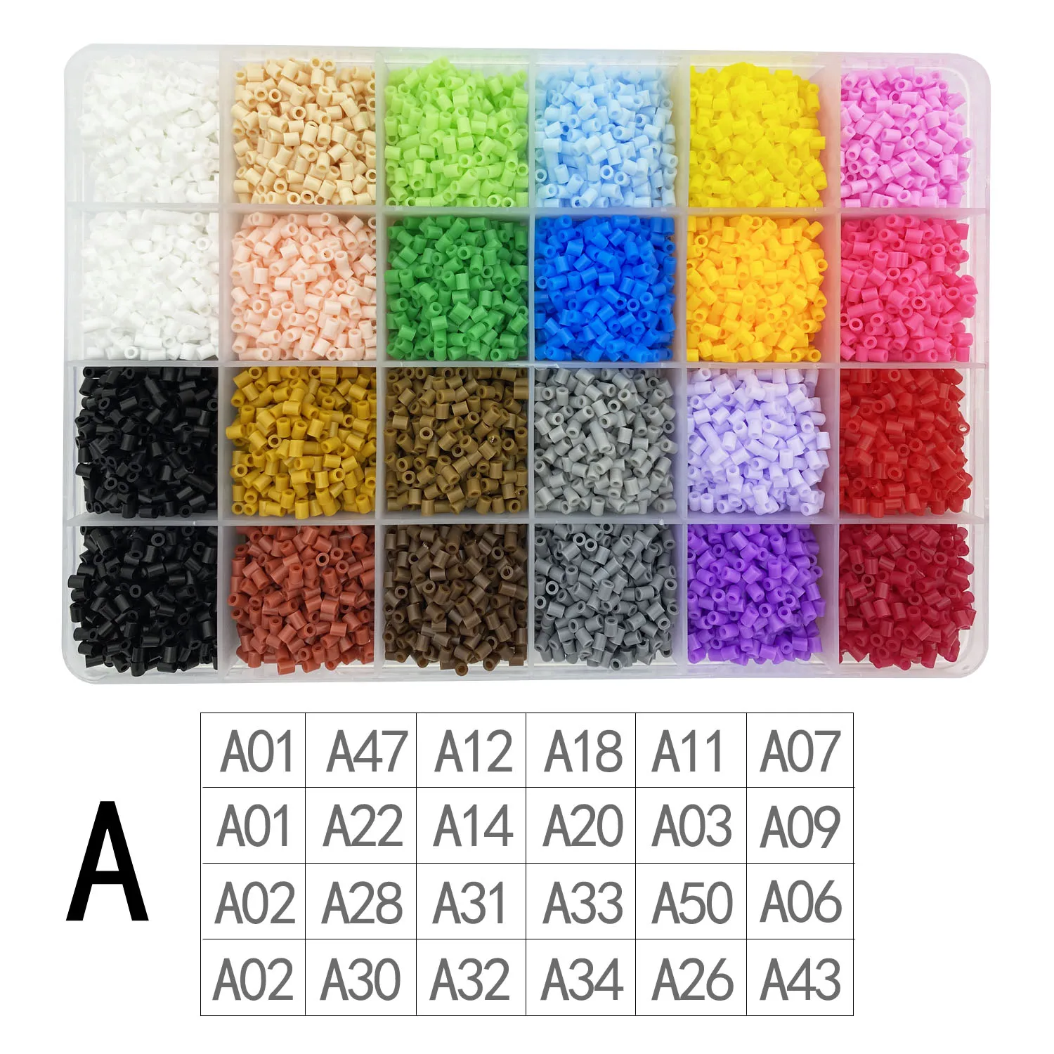 

2.6mm Mini Beads Set 13200pcs 24colours/box PUPUKOU DIY Hama Beads Iron Beads High Quality Gift