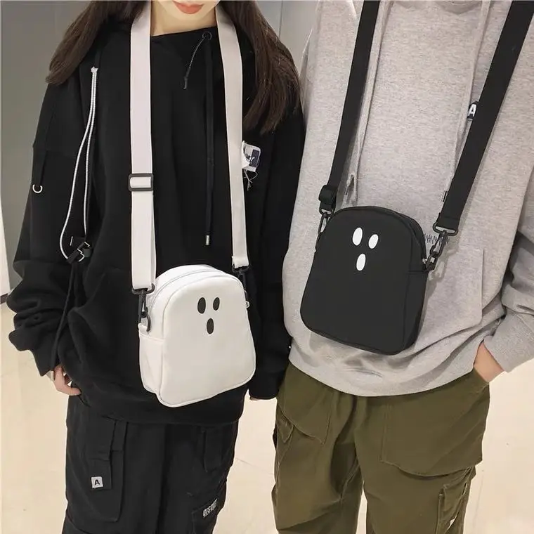 Cartoon Messenger Bag for Women Youth Sling Shoulder Crossbody Bags Cute Girls Canvas Bag Kawaii Harajuku Casual Female Handbags