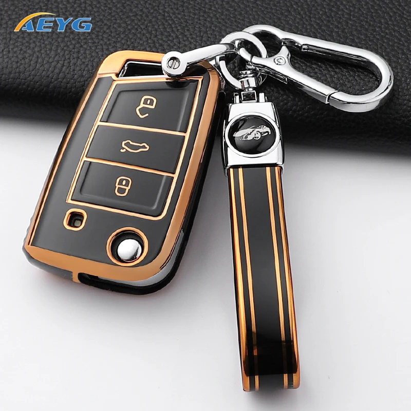 For VW Volkswagen Golf 7 MK7 Tiguan MK2 For SEAT Ateca Leon FR 2 Ibiza For Skoda Octavia Car Key Case Cover Interior Accessories image 4