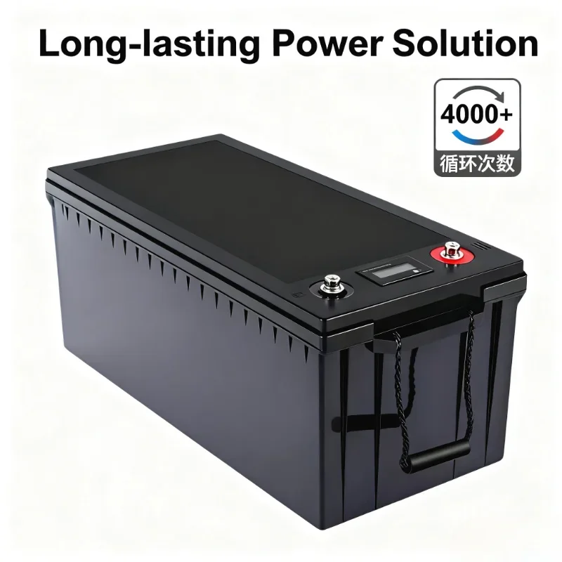 waterproof 12V 200AH 150Ah 100AH 24V 200Ah 48V 100Ah Lifepo4 bluetooth BMS APP for 2400w inverter EV Fishing boat +Charger
