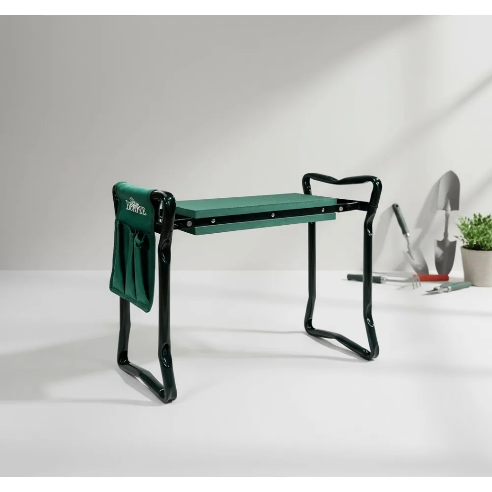 

Multi-Function Garden Kneeler Seat with Padded Cushion & Tool Bag, Foldable Stool for Outdoor Gardening Enthusiasts