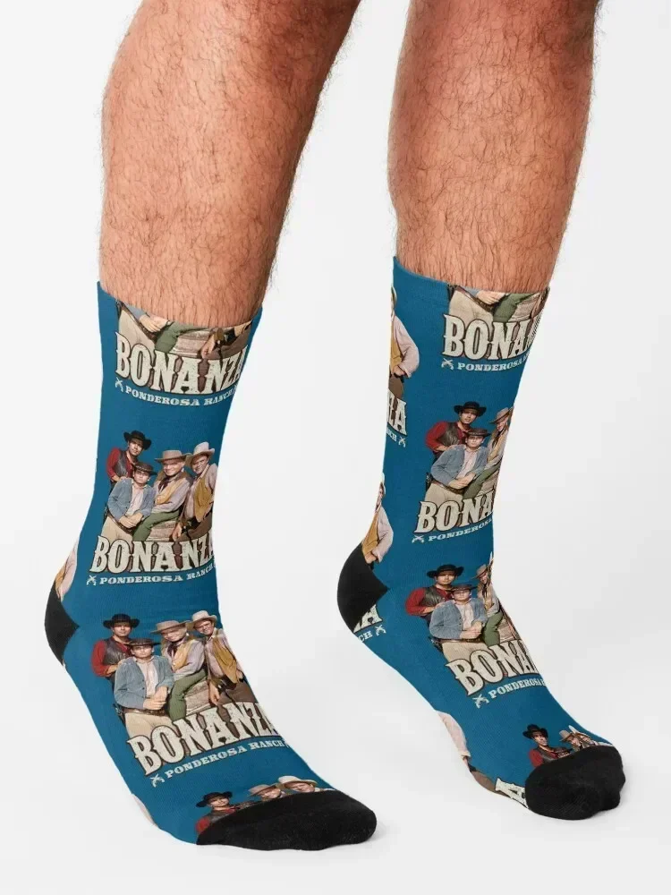 BONANZA / PONDEROSA RANCH Socks winter gifts halloween Antiskid soccer man Women Socks Men's