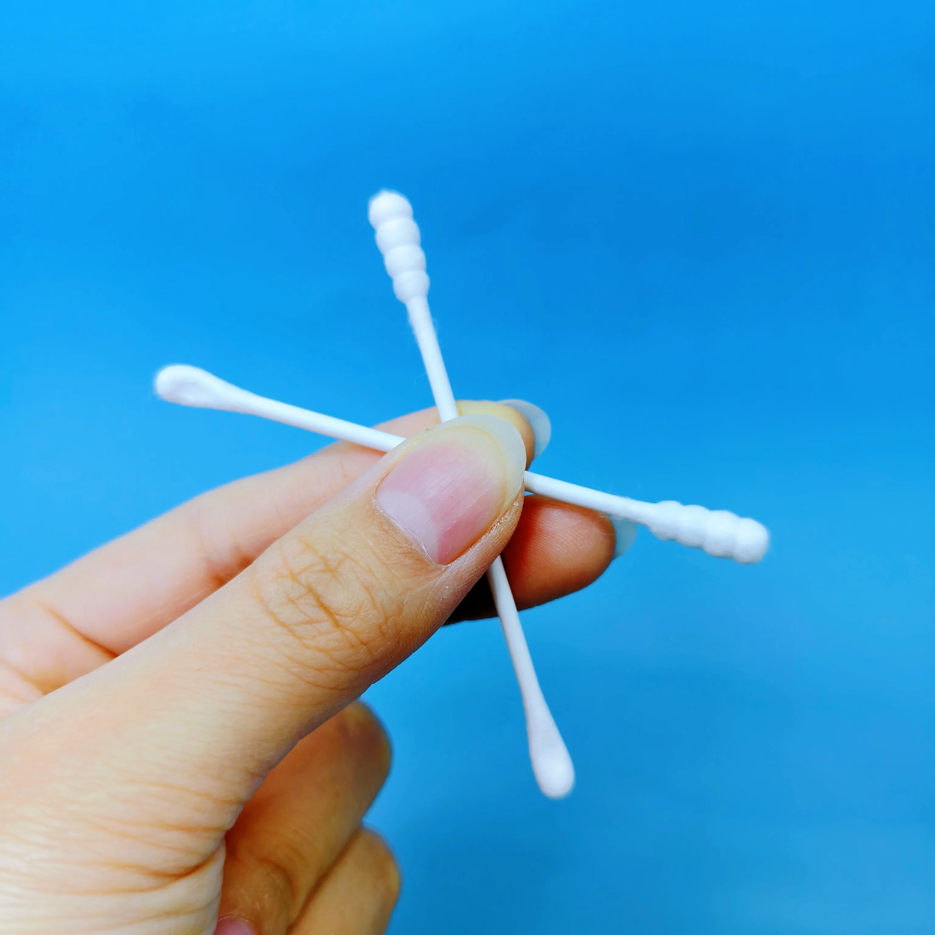 보헤미안 테마 이중 헤드 두꺼운 면봉 스크류 스푼 면봉 300개/400개