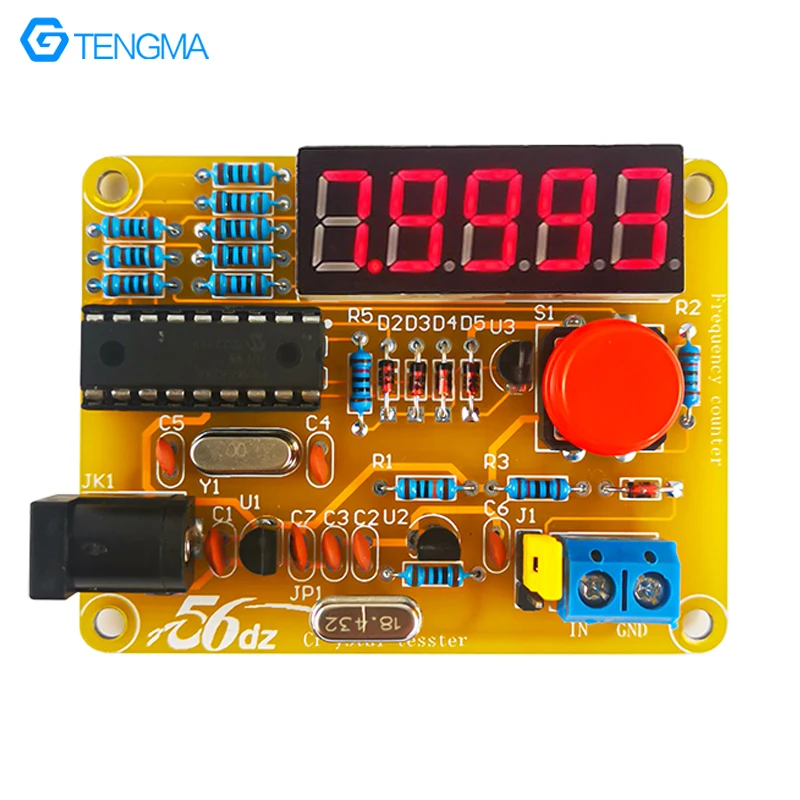 High Precision Crystal Oscillator Measuring Circuit 1Hz-50MHz Digital Frequency Meter Design DIY Welding Kit