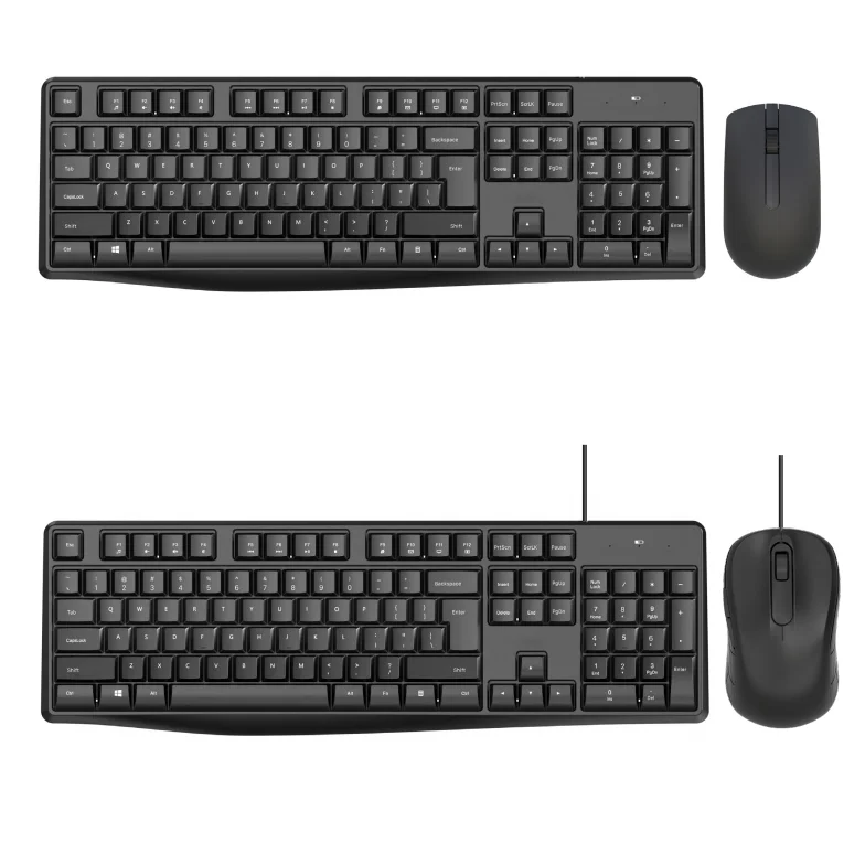 US QWERTY Spanish French Arabic Brazil Russia Multimedia Ergonomic Slim Office Keyboard And Mouse Combo For Laptop Computer PC