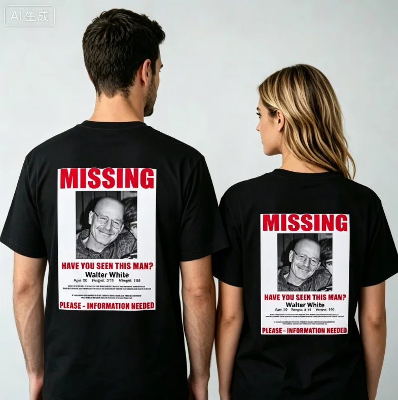 2026 new Television Heisenberg T-shirt - Printed pattern men's and women's short-sleeved pure cotton T-shirt