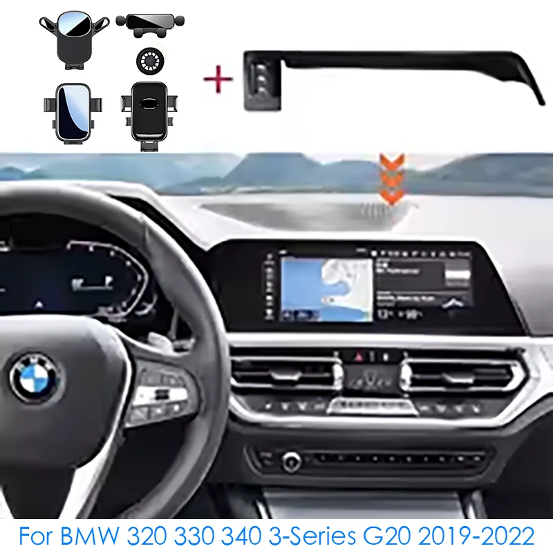 

Car Phone Holder For BMW 320 330 340 3-Series G20 2019 2020 2021 2022 Screen Fixed Base Fast Wireless Charging Phone Mount Car