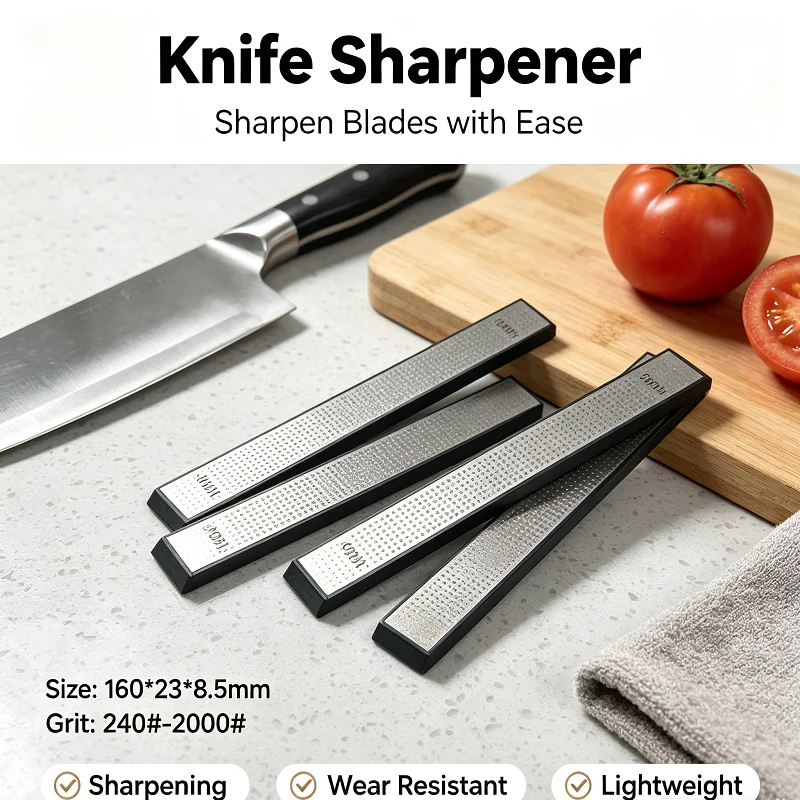 Starry Surface Design 240-2000# Diamond Whetstone Bar Kitchen Knife Sharpener Scissors Razor Polishing Tool