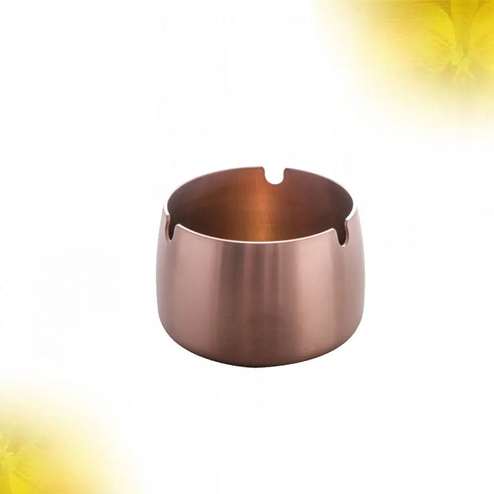 

1pc Stainless Steel Rose Windproof Cigarette Tray For Ash Tray Bar Cafe Hotel Desktop Decor Gift