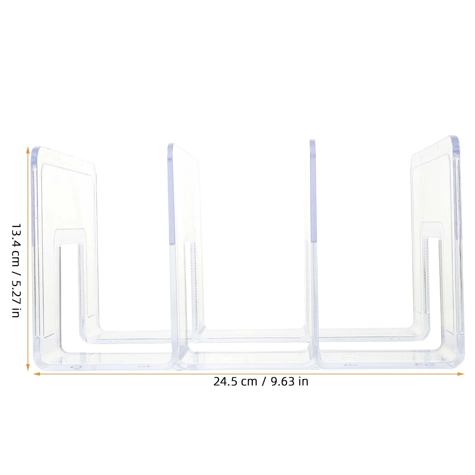 حامل كتب شفاف من الأكريليك لسطح المكتب على شكل حرف L لرف دعم تخزين الدراسة والمنزل والمكتب #6