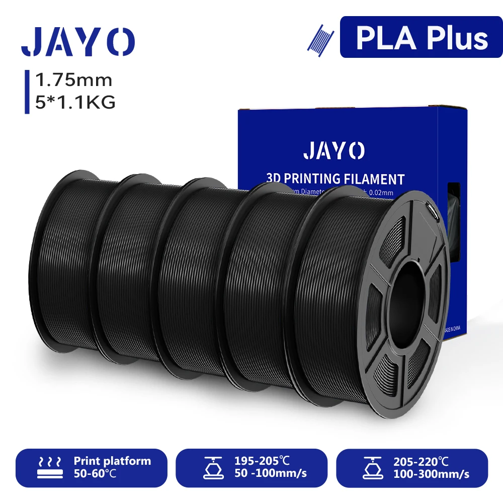 JAYO 5/10 Rolls 3D PETG/PLA/PLA+/PLA Matte Printer Filament 1.75mm Geen Bubble 3D Afdrukken Materialen voor 3D Printer & 3D Pen