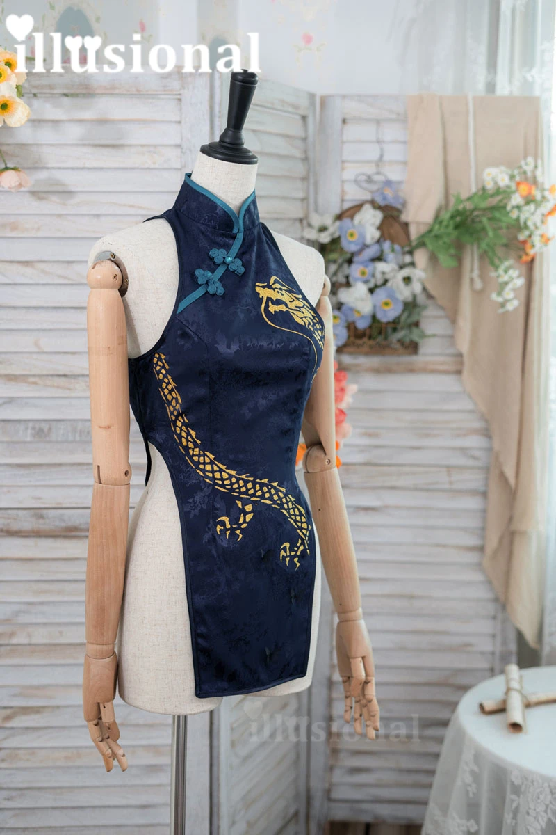 illusional kisaki from Blue Archive kisaki Cosplay Costume cheongsam dress female Game suit can custom size