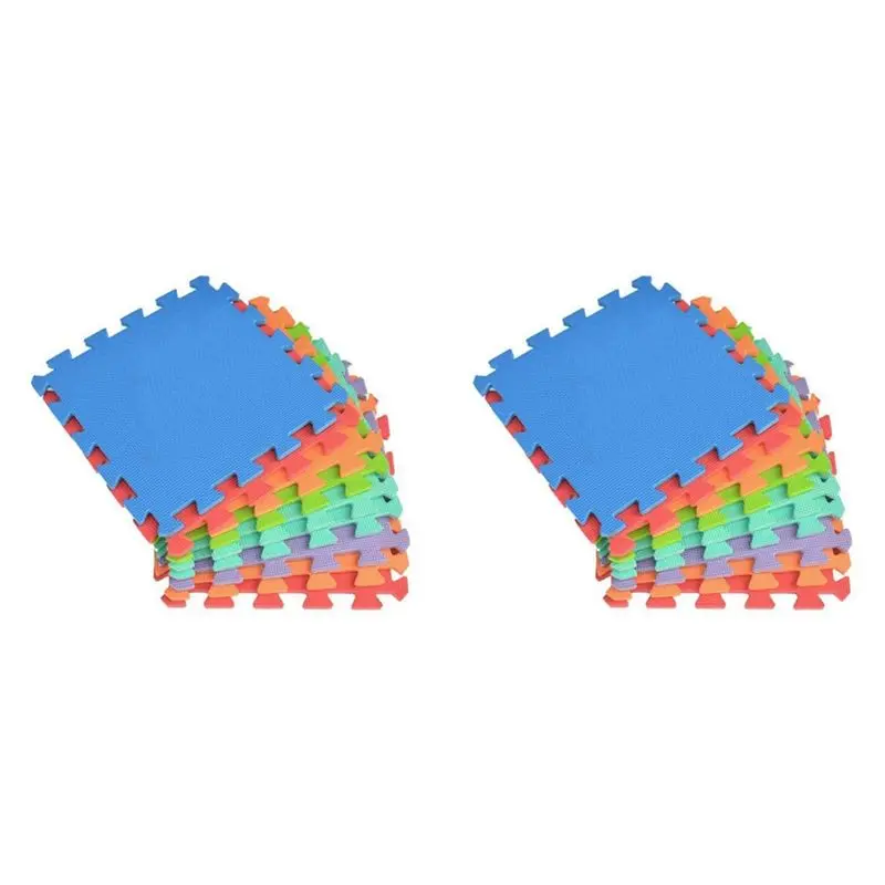 

WOWFU-Play Mats Puzzle Modular Colored 40 Pieces 30X30 Cm Soft Eva Foam Children's Puzzle Rug For Tatami