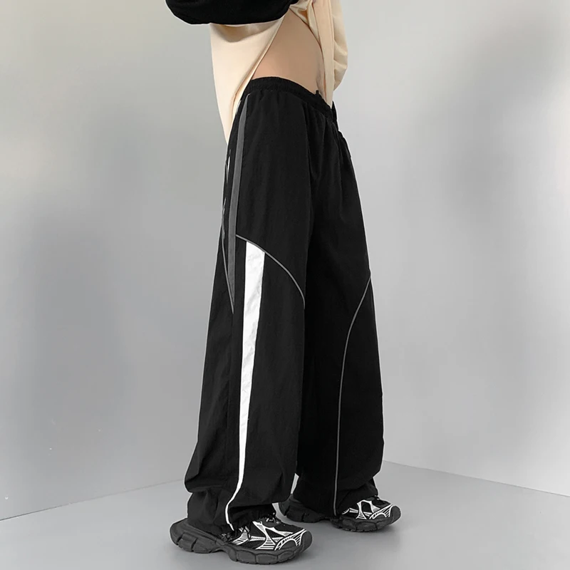 Men's y2k Striped Baggy Cargo Pants Sweatpants Sportswear Wide Leg Harajuku Track Pants Trousers men Korean Autumn Clothes