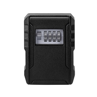 N75R-Metal Password Key Box Wall Mounted 4 Digits Password Storage Box Waterproof Anti Theft Safe Lock Large Capacity Keybox