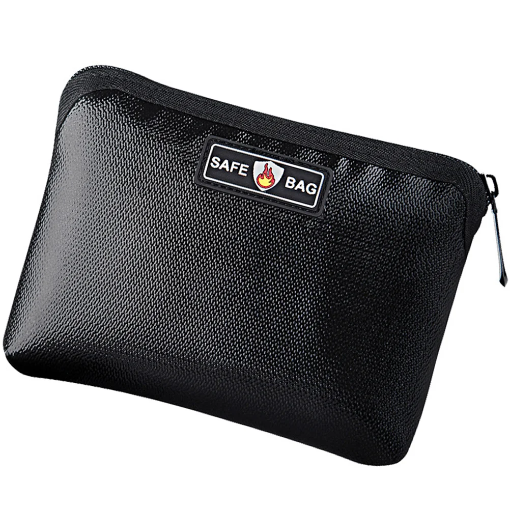 Fireproof File Bag Double-sided Pouch Money Storage Explosion-proof Silicone Fiberglass Cloth Wallet Clip