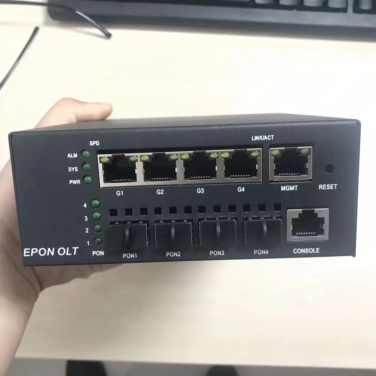 Imagem -05 - Mini 4pon Epon Olt Dc12v Web Snmp Compatível com Huawei Zte Fiberhome Epon Xpon