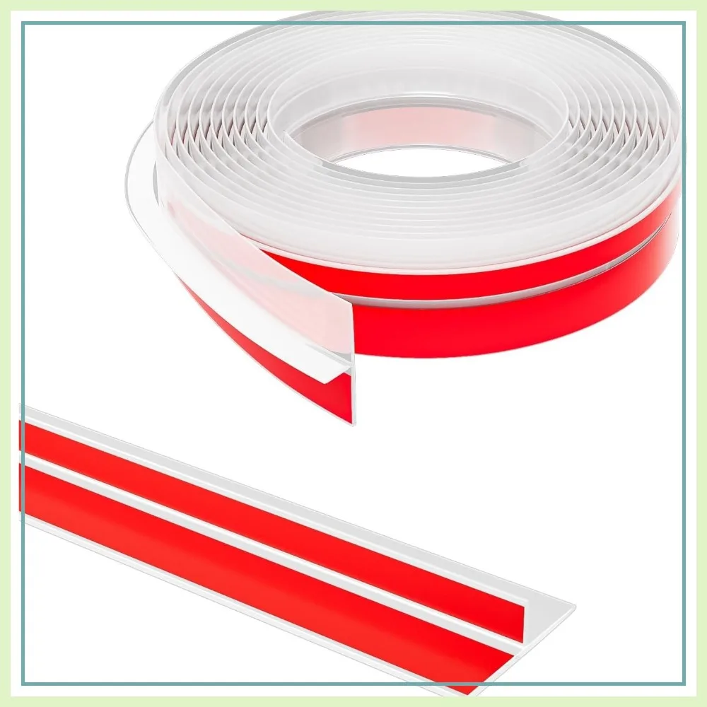 

T-Shaped Door Draft Stopper, 1.97 in x 20 Ft Silicone Seal Strip for Windows Gaps, Weather Stripping, Shower Sweep, Clear