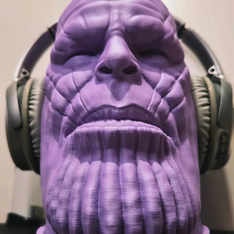 Soporte para auriculares Marvel Thanos, figura de resina impresa en 3D, decoración de escritorio para el hogar, adorno coleccionable, regalo sorpresa para fanáticos
