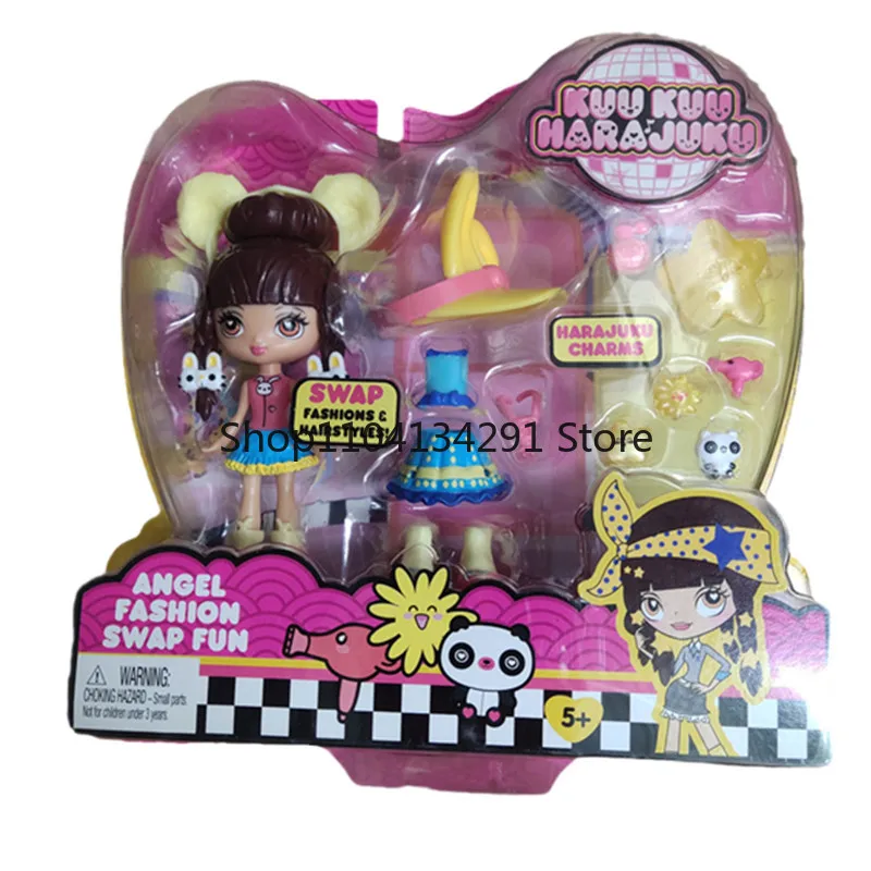 Conjunto de traje de muñeca Chibi Original Harajuku Cool Girls Group, juguete para juego de imitación para niñas
