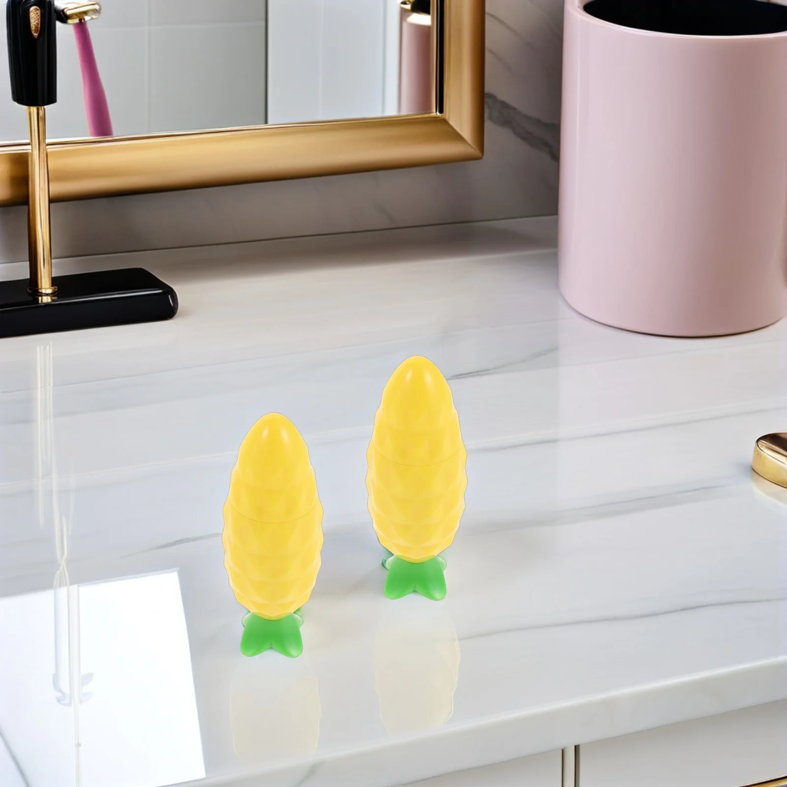 

3Pcs Women Lip Balm Cute Pineapple Extract Hydrating Moisturizer Lightweight Portable Travel Festival Winter Lip Care Balm