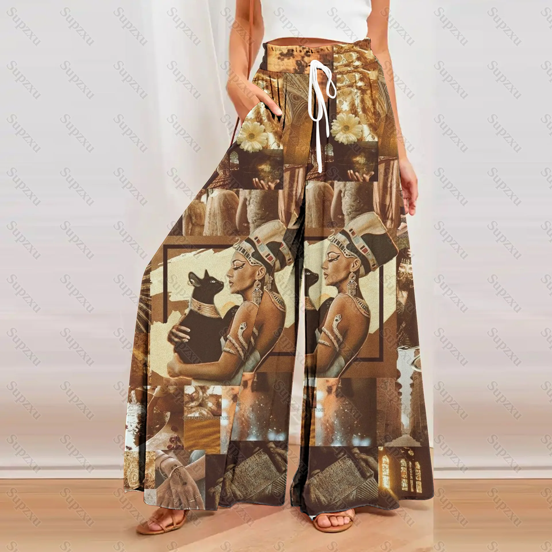 

Women's pants, women's casual pants, loose wide leg long group pants